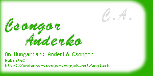 csongor anderko business card