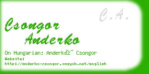 csongor anderko business card